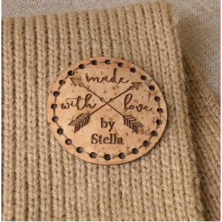 Персонализирани коркови етикети за хендмейд продукти с размер 25 мм